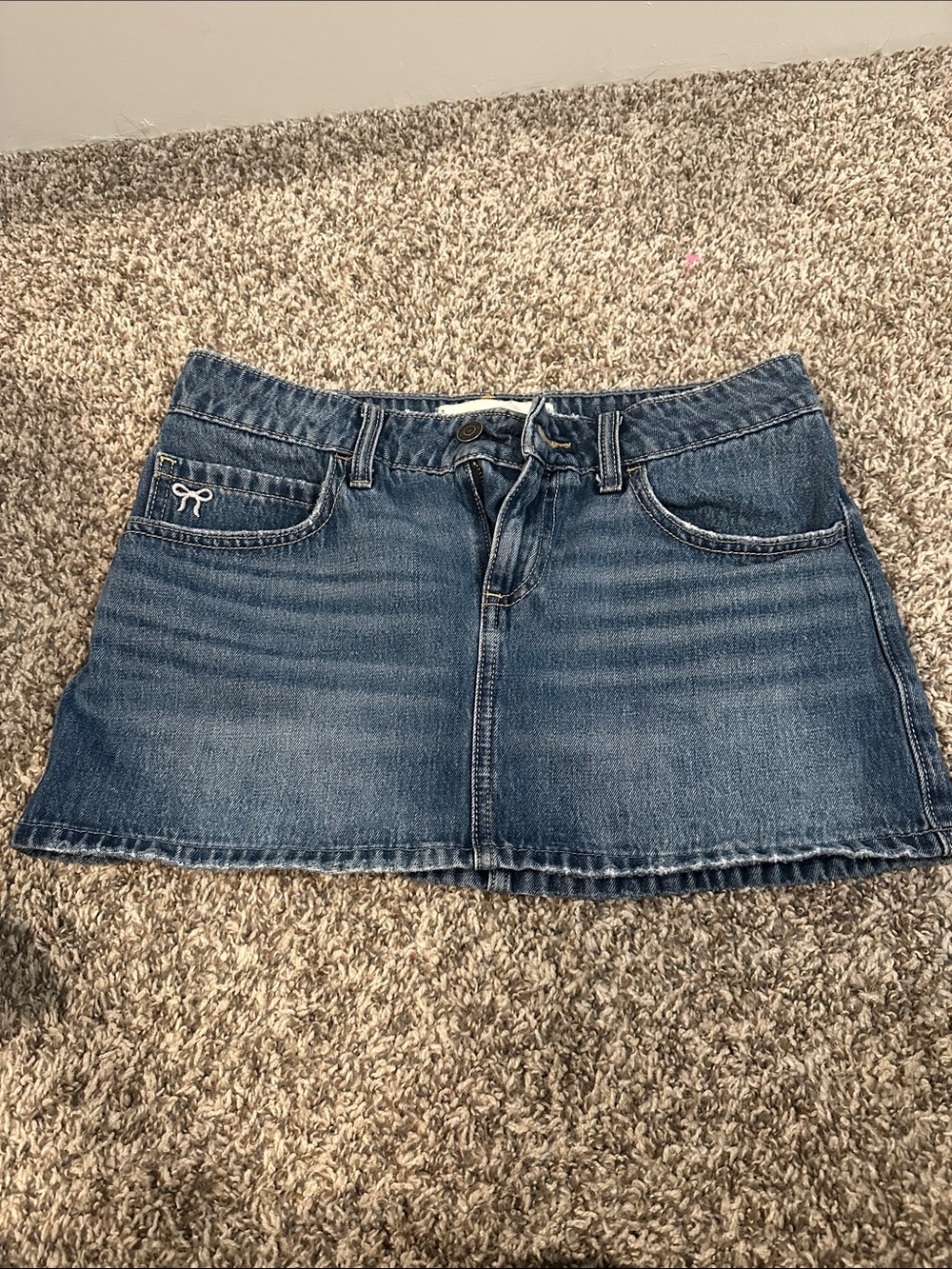 Hollister Blue Denim Mini Skirt